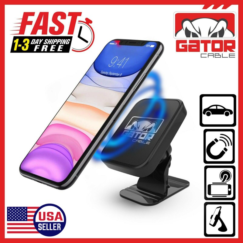 Car Phone Holder Mount Dash Dashboard Stand Magnetic Magnet 360° Rotation GPS