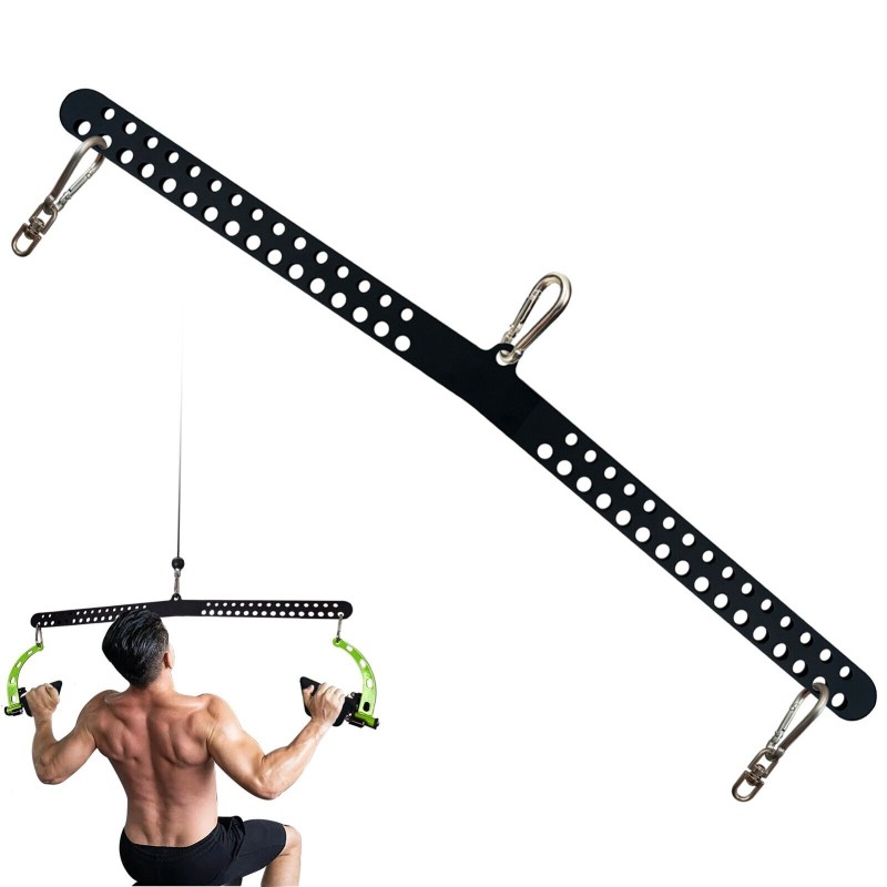 Multi-Grip LAT Pull Down Bar Fitness Attachments for Pulley System DIY Home Gym